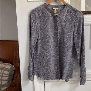 Joie Silk Snake Print Blouse